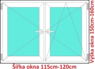 Okna O+OS SOFT šířka 115 a 120cm x výška 150-160cm